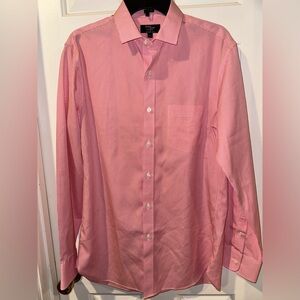 J. Crew Thompson Shirtings Gingham Pink Dress Shirt 80s 2ply Cotton Men’s Medium